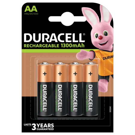 Akumulatorki AA Duracell Recharge R6 1300 mAh 1,2V Ni-MH 4 sztuki