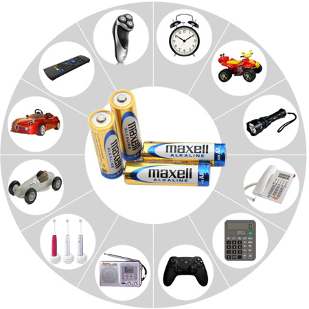 Baterie AA Paluszki Alkaliczne R6 1.5V Maxell Mocne 4 szt Oryginalne 5 LAT