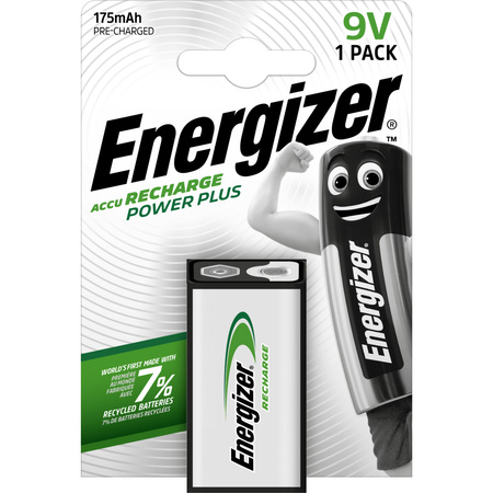 Akumulatorek 9V Energizer Recharge POWER PLUS 6LR61 R9 175 mAh 1szt