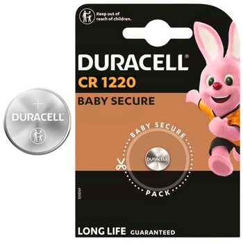 Bateria CR1220 3V Duracell Litowa Pilot Guzikowa Oryginalna 1 sztuka 10 LAT