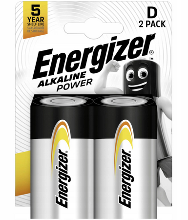 Bateria R20 LR20 D Baterie Alkaliczna Energizer 2szt 1,5V x2