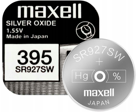 Bateria SR927SW 395 do Zegarka MAXELL Srebrowa Guzikowa 1szt Oryginal 5 LAT