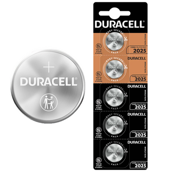 Bateria CR2025 3V Duracell Litowa Pilot Guzikowa Oryginalna 5 sztuk 10 LAT