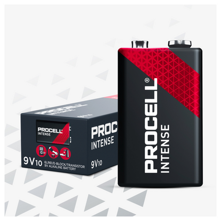 Bateria 9V 6F22 Alkaliczna Duracell Procell Intense 6LR61 R9 Pilot 1 sztuka