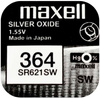 Bateria SR621SW 364 do Zegarka MAXELL Srebrowa Guzikowa 1szt Oryginal 5 LAT
