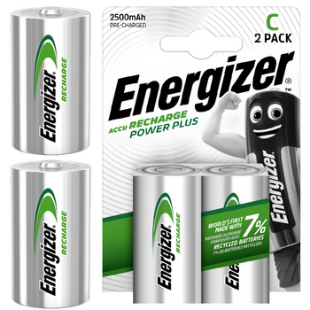 Akumulatorki R14 C Energizer Recharge POWER PLUS 2500 mAh 1,2V 2szt