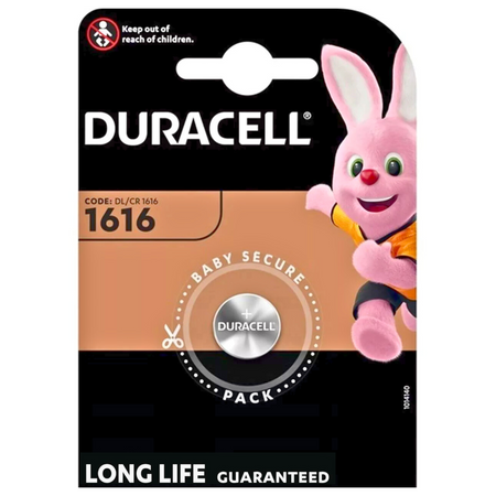 Bateria CR1616 3V Duracell Litowa Pilot Guzikowa Oryginalna 1 sztuka 9 LAT