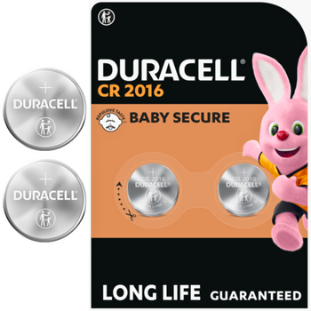 Bateria CR2016 3V Duracell Litowa Pilot Guzikowa Oryginalna 2 sztuki 10 LAT