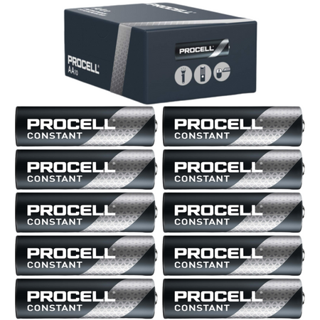 Baterie AA DURACELL PROCELL Paluszki Alkaliczne R6 1.5V 10 sztuk 10 LAT