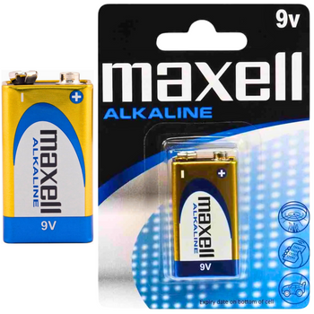 Bateria 9V 6F22 Alkaliczna Maxell 6LR61 R9 Zabawki Pilot 1 sztuka 5 LAT