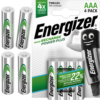 Akumulatorki AAA Energizer Power PLUS R3 700 mAh 1,2V Ni-MH 4 szt
