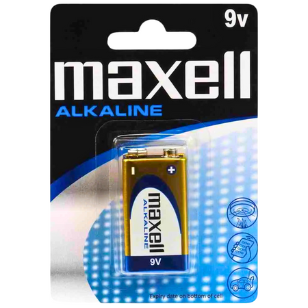 Bateria 9V 6F22 Alkaliczna Maxell 6LR61 R9 Zabawki Pilot 1 sztuka 5 LAT