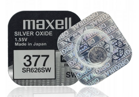 Bateria SR626SW 377 do Zegarka MAXELL Srebrowa Guzikowa 1szt Oryginal 5 LAT