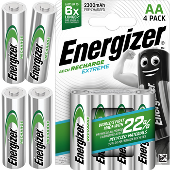 Akumulatorki AA Energizer Recharge EXTREME R6 2300 mAh 1,2V 4 szt
