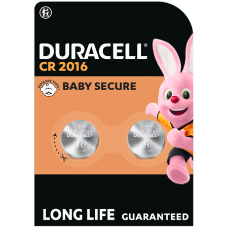 Bateria CR2016 3V Duracell Litowa Pilot Guzikowa Oryginalna 2 sztuki 10 LAT