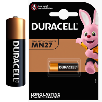 Bateria A27 12V Duracell Alkaliczna do Pilota Bramy Oryginalna 1 szt 5 LAT