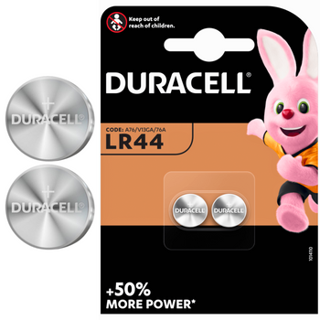 Bateria LR44 Duracell AG13 A76 1,5V Alkaliczna Guzikowa Kalkulator x2 5 LAT
