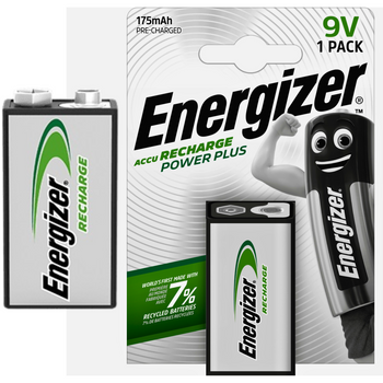 Akumulatorek 9V Energizer Recharge POWER PLUS 6LR61 R9 175 mAh 1szt