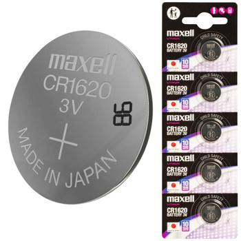 Bateria CR1620 3V Maxell Guzikowa Litowa 5 szt Oryginalna 10 LAT NAJNOWSZE