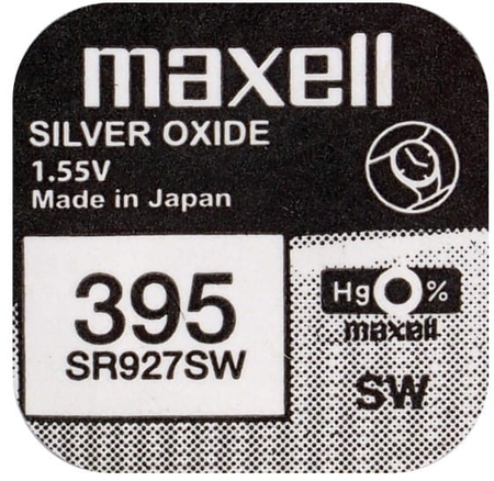Bateria SR927SW 395 do Zegarka MAXELL Srebrowa Guzikowa 1szt Oryginal 5 LAT