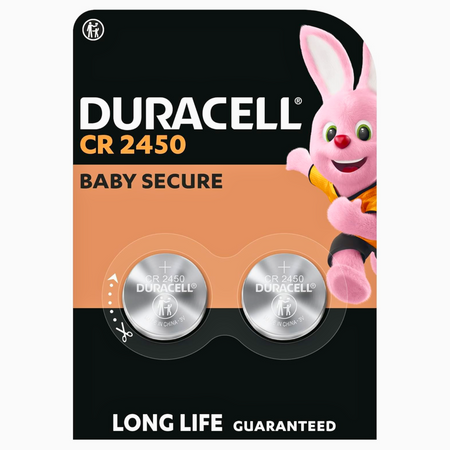 Bateria CR2450 3V Duracell Litowa Pilot Guzikowa Oryginalna 2 sztuki 10 LAT