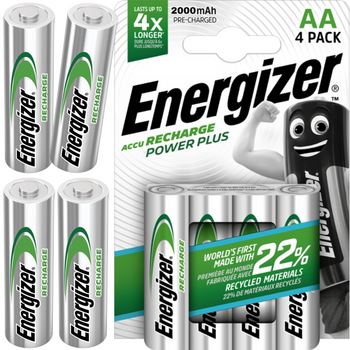 Akumulatorki AA Energizer Power PLUS R6 2000 mAh 1,2V Ni-MH 4 szt