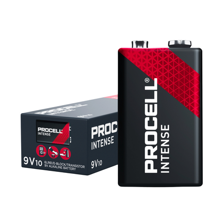 Bateria 9V 6F22 Alkaliczna Duracell Procell Intense 6LR61 R9 Pilot 1 sztuka