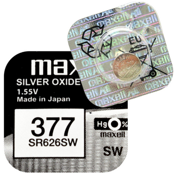 Bateria SR626SW 377 do Zegarka MAXELL Srebrowa Guzikowa 1szt Oryginal 5 LAT