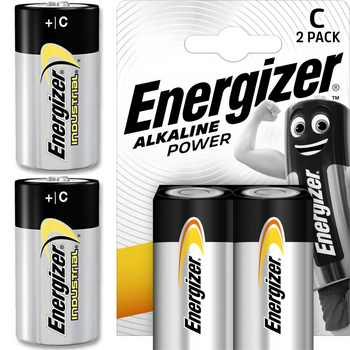 Bateria R14 LR14 C Baterie Alkaliczna Energizer 2szt 1,5V x2