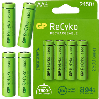 Akumulatorki AA GP ReCyko R6 2450 mAh 1,2V 2500 Series Ni-MH 4 szt