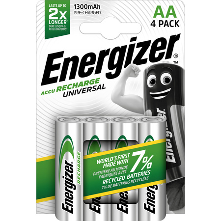 Akumulatorki AA Energizer Recharge UNIVERSAL R6 1300 mAh 1,2V 4 szt