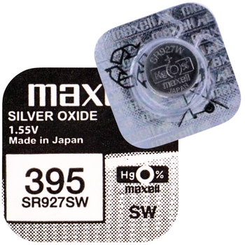 Bateria SR927SW 395 do Zegarka MAXELL Srebrowa Guzikowa 1szt Oryginal 5 LAT