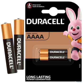 Bateria AAAA Alkaliczna LR61 Duracell 1.5V do Długopisów Cyfrowych x2 5 LAT