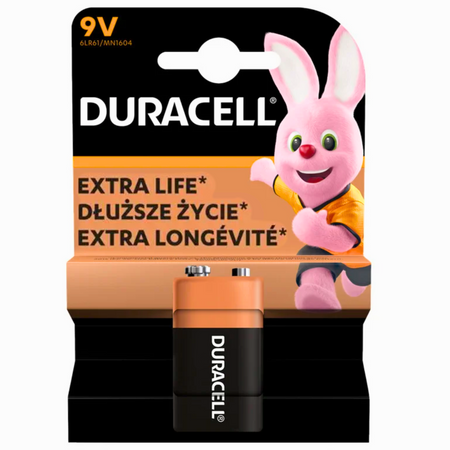 Bateria 9V 6F22 Alkaliczna Duracell 6LR61 R9 Zabawki Pilot 1 sztuka 5 LAT